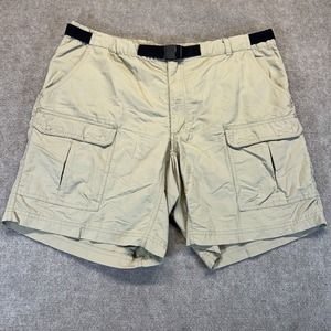 Royal Robbins Men's Cargo Shorts Beige with Black Waistband